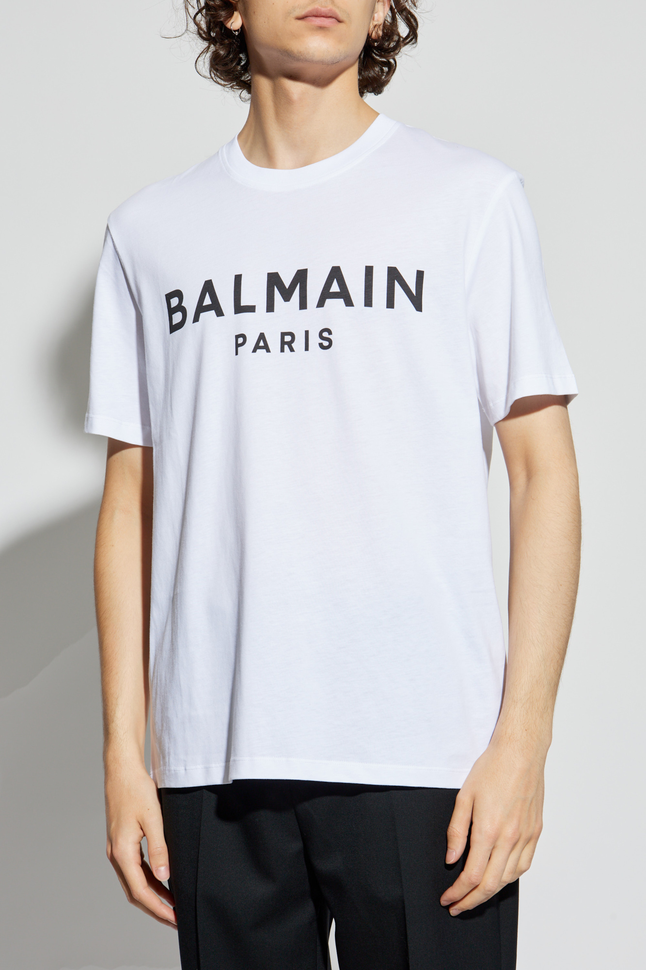 Tシャツ・カットソー BALMAIN BALMAIN PRINT T-SHIRT - REG FIT (FH1EG000 BB73GAB) White T-shirt with printed logo Balmain - Vitkac Canada